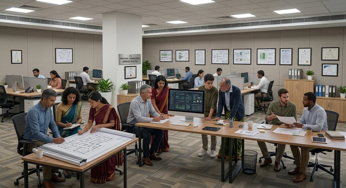ZYNTRA engineering and operations team collaborating in the operational command centre
